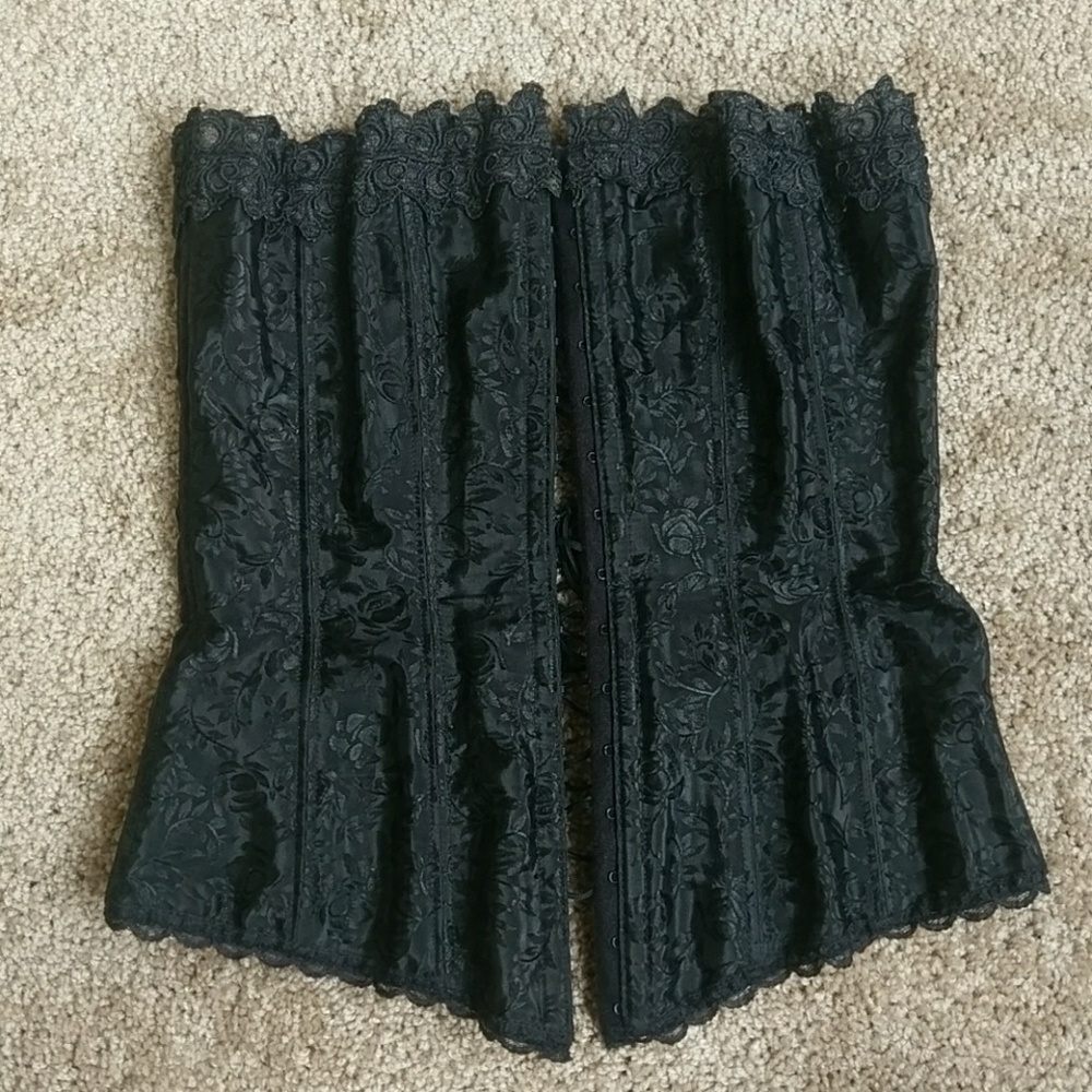 Black embroidered corset
